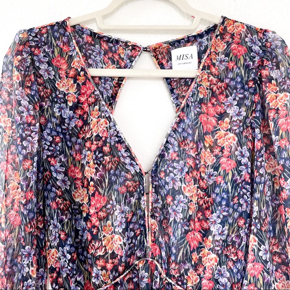 Anthropologie MISA Los Angeles Anahita Floral Open-Back Maxi Dress - Picture 6 of 10